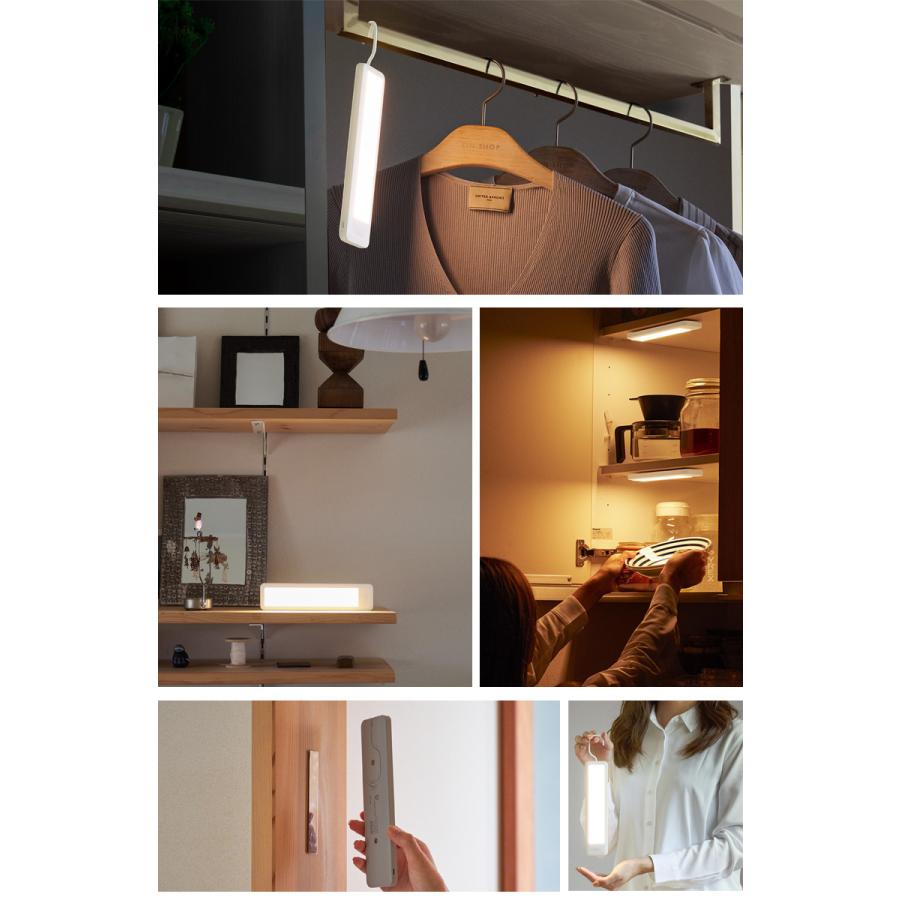 LED ムサシ RITEX ぷらり。ぺたんこセンサーライト（WSL-005IW/MB