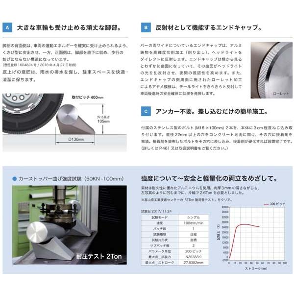 オンリーワン　アルデコール　フルート　車止め　ローズピンクメタリック（５分艶塗装）　新築　戸建て　リフォーム　オシャレ　送料無料　駐車場　１本のみ