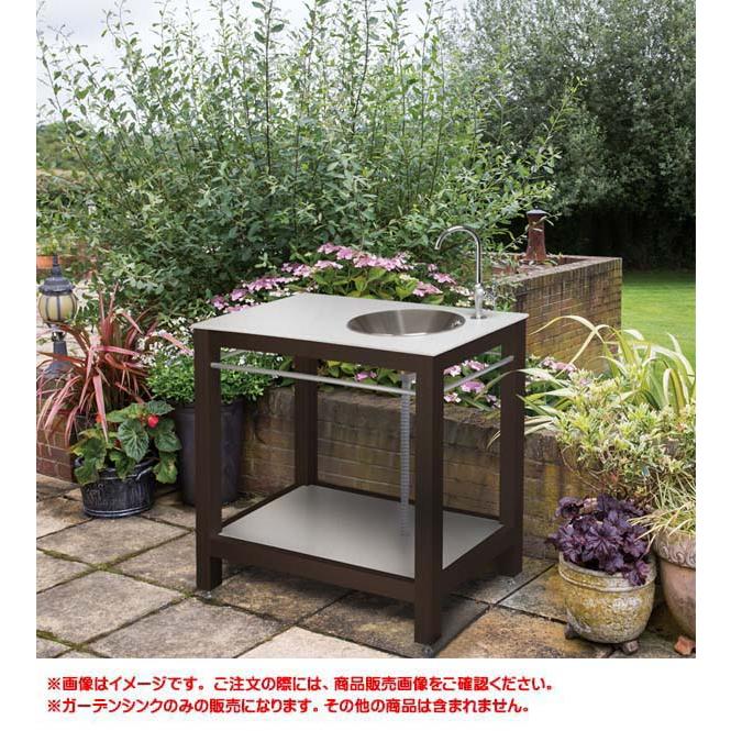 オンリーワン ガーデンシンク スタイルL ブラウン 人工大理石 蛇口+ ...