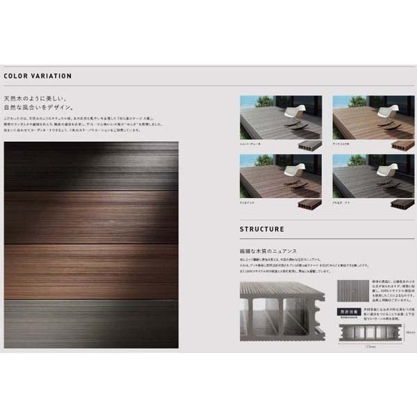 ウッドデッキ 樹ら楽ステージ 人工木材 木彫３ ０間 ５尺 束柱ａタイプ Toex Lixil 間口5 426 奥行き1 516 高さ550mm 送料無料 わくいきライフ 通販 Yahoo ショッピング