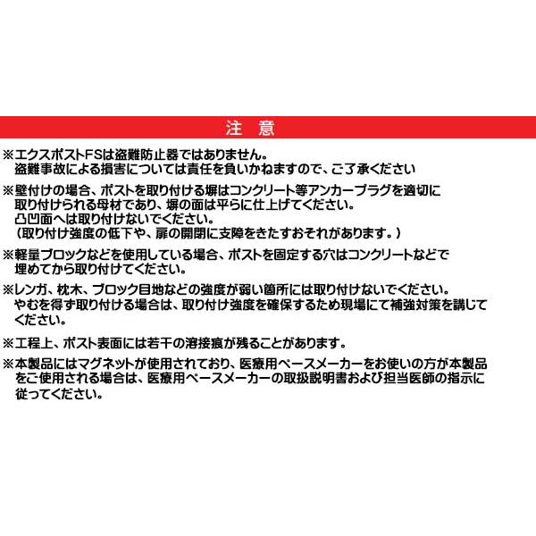 壁付け ポスト エクスポスト ＦＳ 鍵・壁付け部品付き 壁付けタイプ
