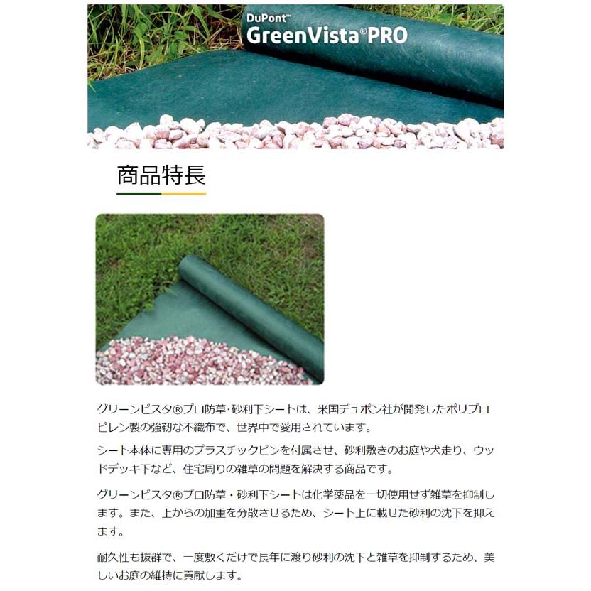 防草 砂利下シート グリーンビスタ プロ 136J プラピン50本付き