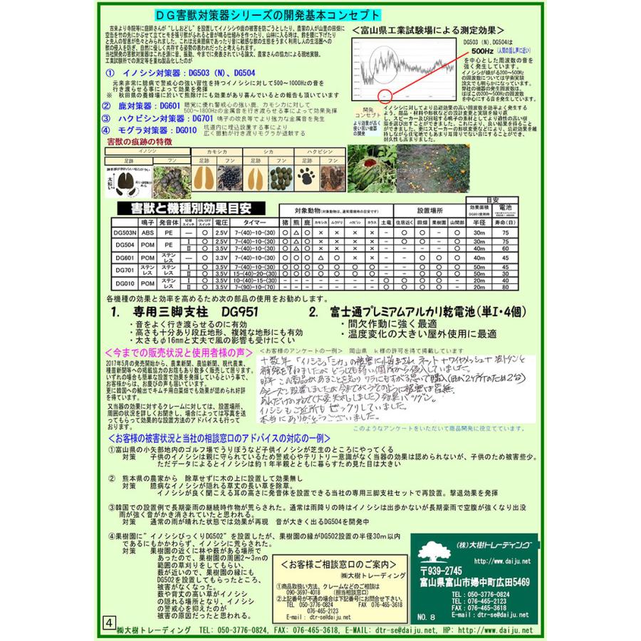 害獣対策グッズ 鹿・けものおどし単品+乾電池 DG-601 乾電池付 音で鹿・けものを撃退! 新栄 :dg-601:ワクイショップガーデニング専門店 - 通販 - Yahoo!ショッピング 害獣対策グッズ 鹿・けものおどし単品+乾電池 DG-601 乾電池付 音で鹿・けものを撃退! 新栄 :dg-601:ワクイショップガーデニング専門店 - 通販 - Yahoo!ショッピング