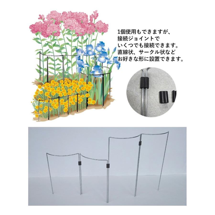 フラワーガード5個セット No.406-1 GREENGARDEN 支柱 ガーデニング用品 園芸用品 苗 植木 庭園 収穫 農業 緑 花 ガーデンファニチャー 小林金物｜wakuishop-gardening｜02