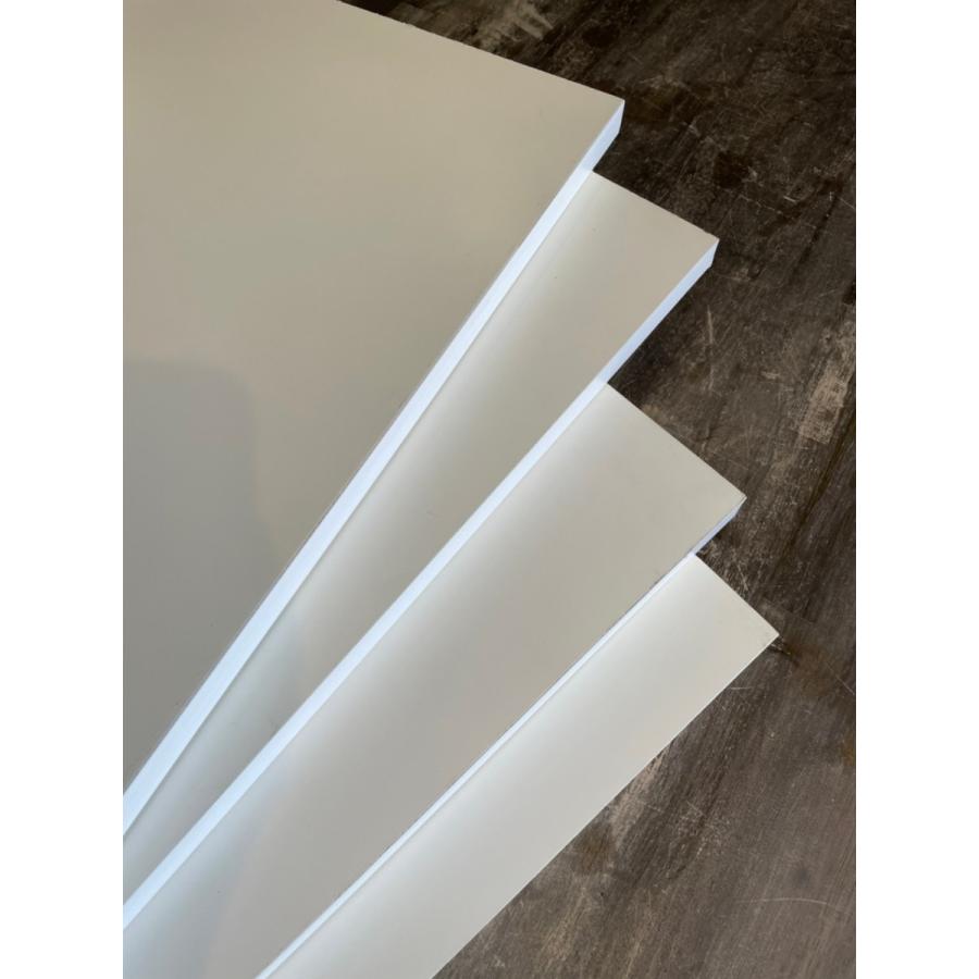 高級ブランド 棚板 化粧棚板 4枚セット ベニヤ下地 白ポリ仕上 B品 85cmx32cmx21mm Parkside Mu