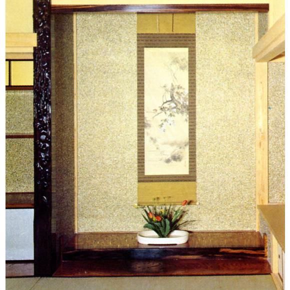 床の間セット 欅F型 床の間 欅 黒檀 床板 框付 和室建材 茶室建材