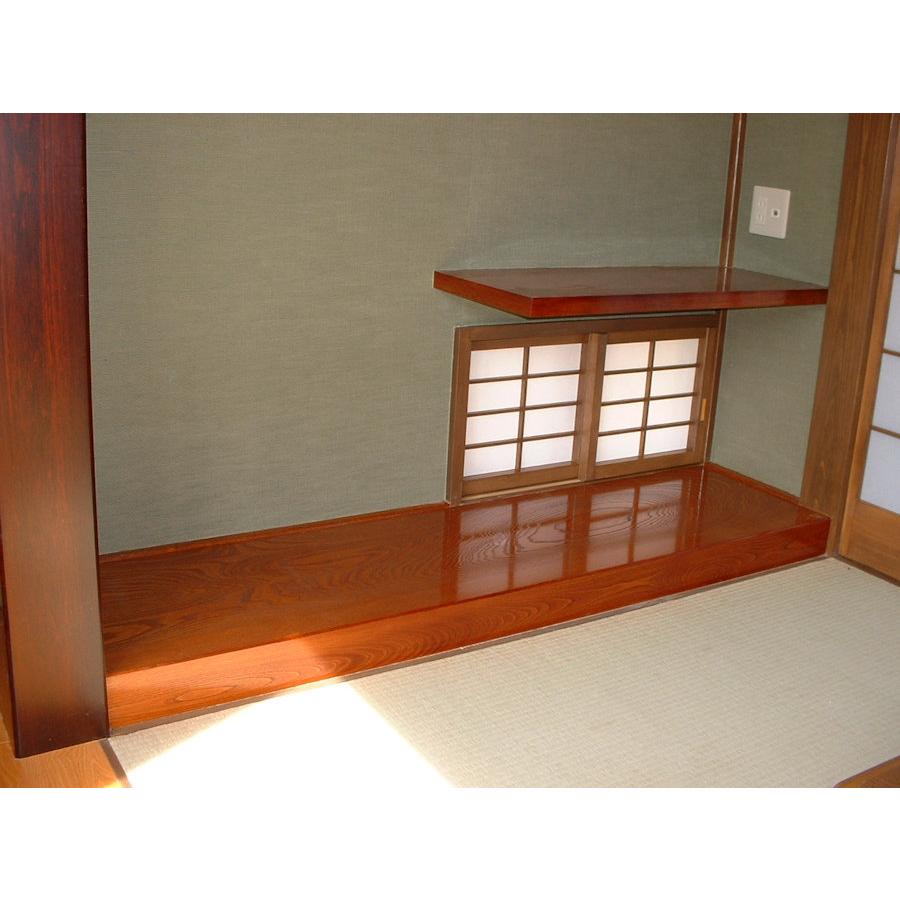 欅框付欅貼床板 1820×600×105 欅 框付床板 床の間 和室建材 茶室建材