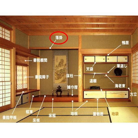欅厚貼落掛 1820×60×90 四角芯 床の間部材 落掛 欅材 和室建材 茶室