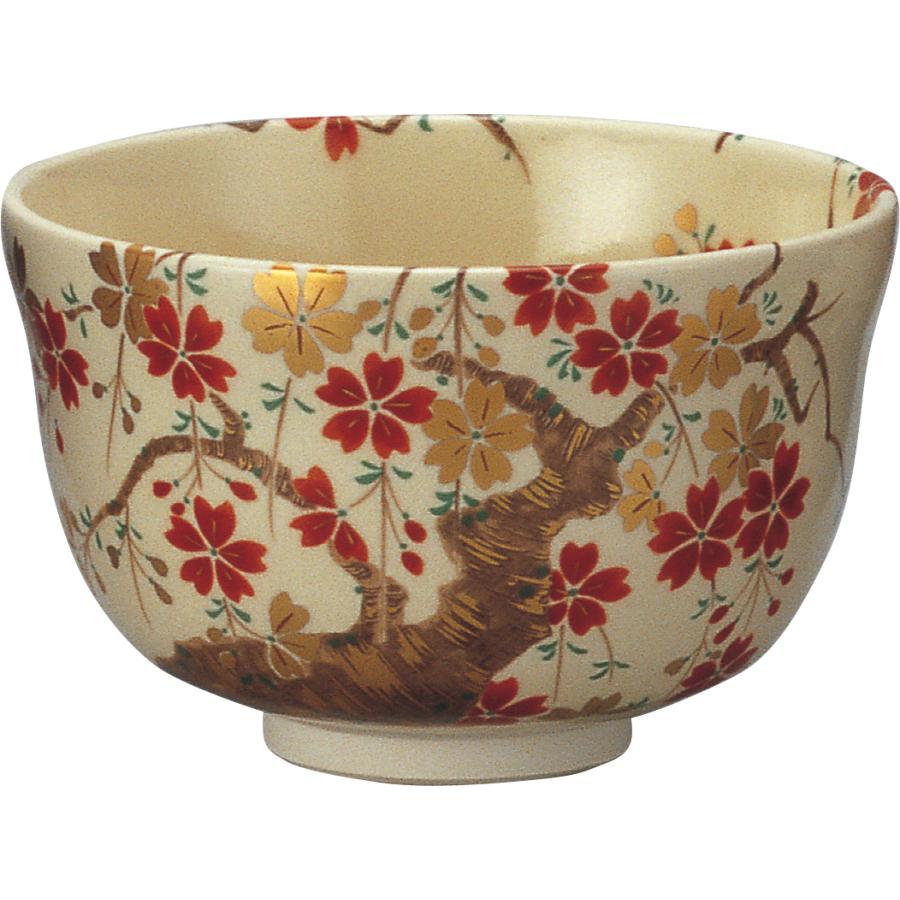 茶碗 仁清 枝垂桜 宮地英香作 茶道具 春の茶道具 季節の茶碗 桜柄 日本