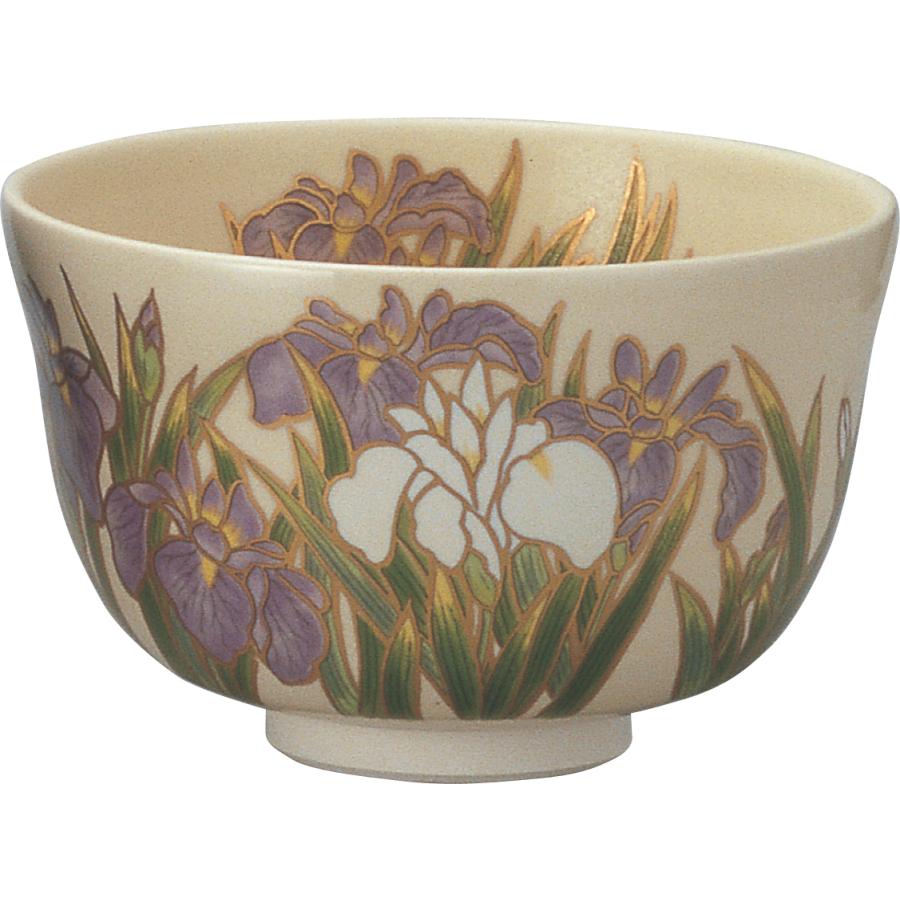 茶碗 仁清 菖蒲 宮地英香作 茶道具 茶道 初夏の茶道具 端午の節句 花柄