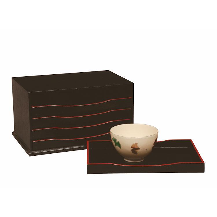 菓子器 五重盆 黒掻合塗 茶道具 茶道 : 和空間ヤフーショップ - 通販 