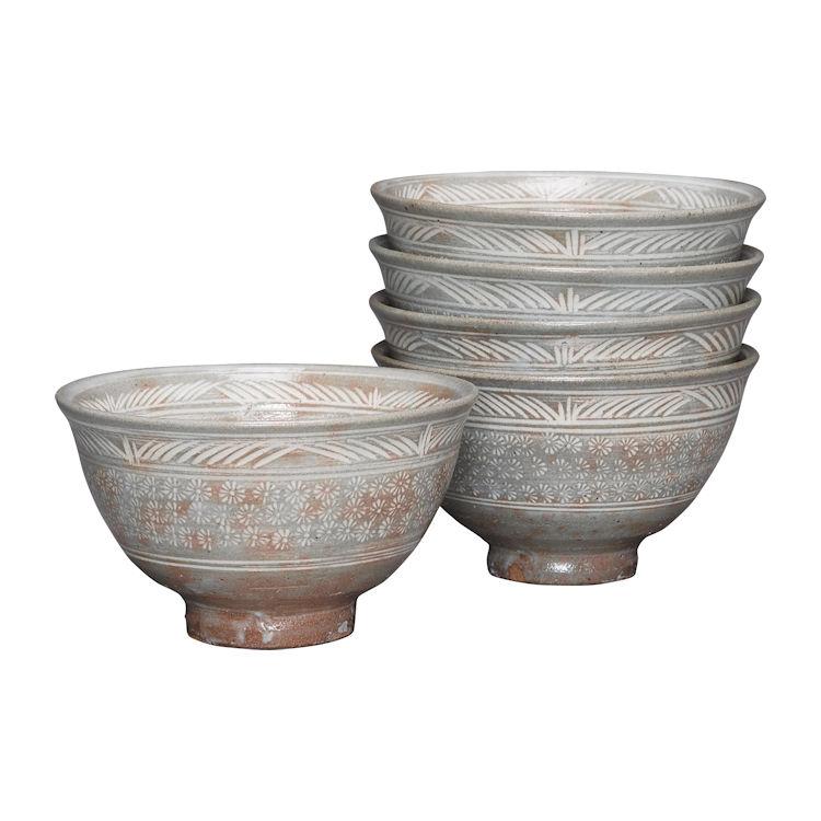 茶道具　御本三島　数茶碗　十客 数茶碗 花三島 10客 黒石窯 茶道具 茶碗 茶道 : 和空間ヤフー