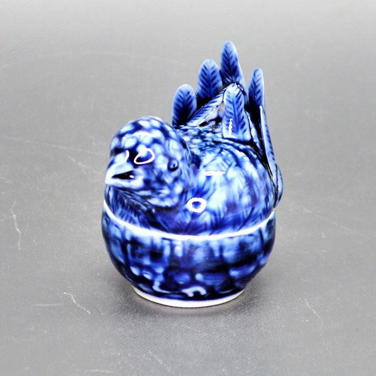 香合 祥瑞 瑠璃雀 景徳鎮 王懐英作 茶道 茶道具 : 和空間ヤフー