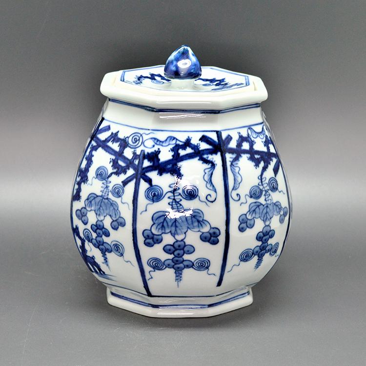 水指　染付葡萄棚 水指 染付 葡萄棚 景徳鎮 茶道 茶道具 : 和空間ヤフーショップ - 通販