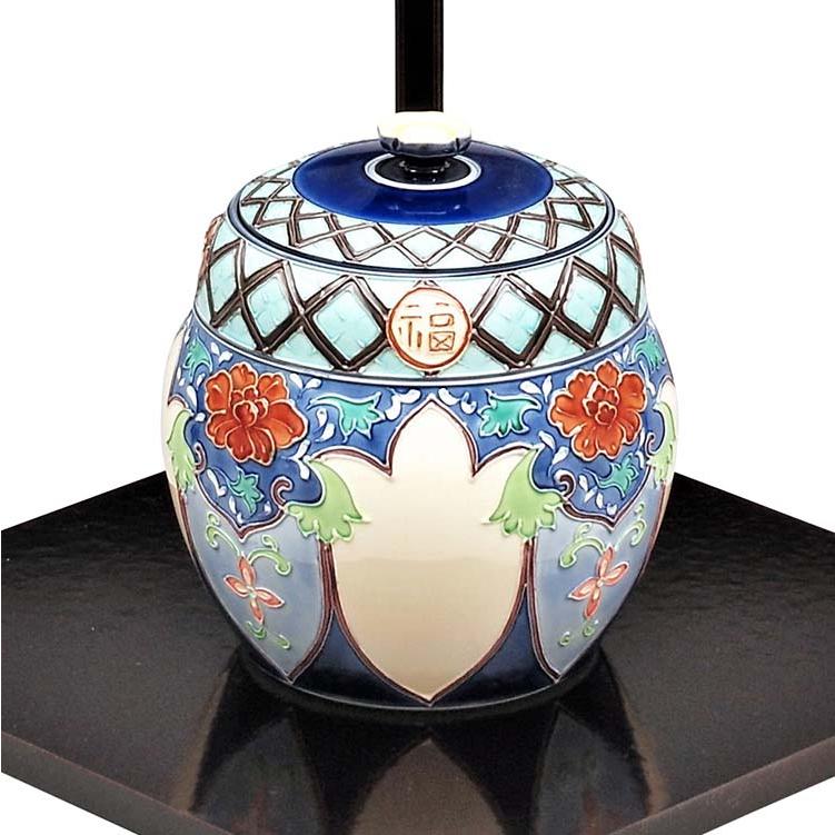 水指 交趾 花唐草 谷口菁嵐作 茶道具 色絵 華やか 茶席用 : 和空間