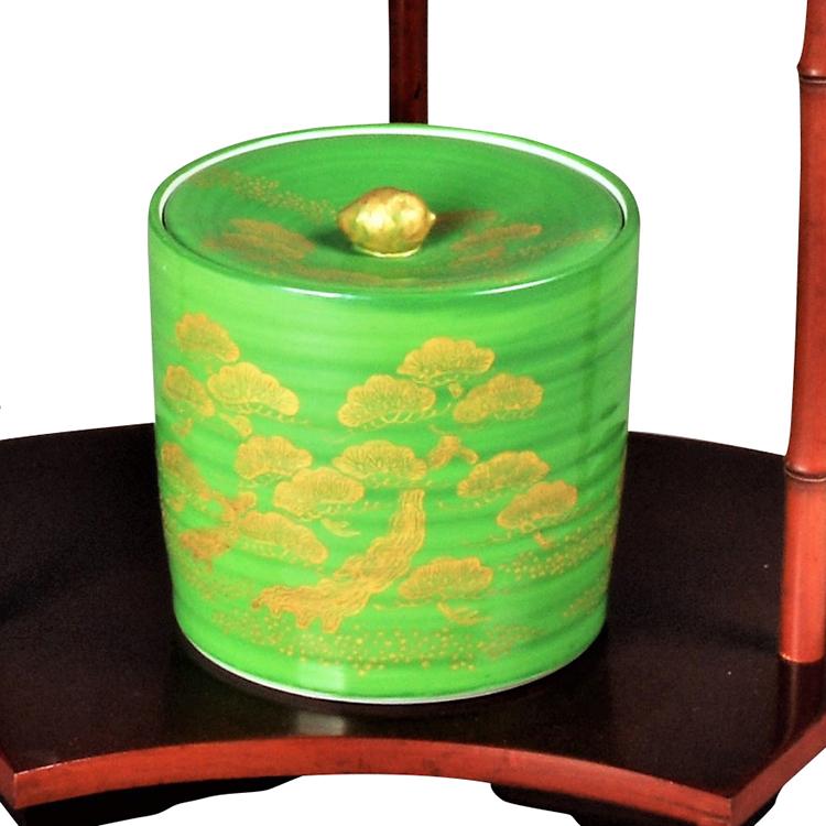 水指 鶸釉 松 林秀峰作 茶道 茶道具 : 和空間ヤフーショップ - 通販