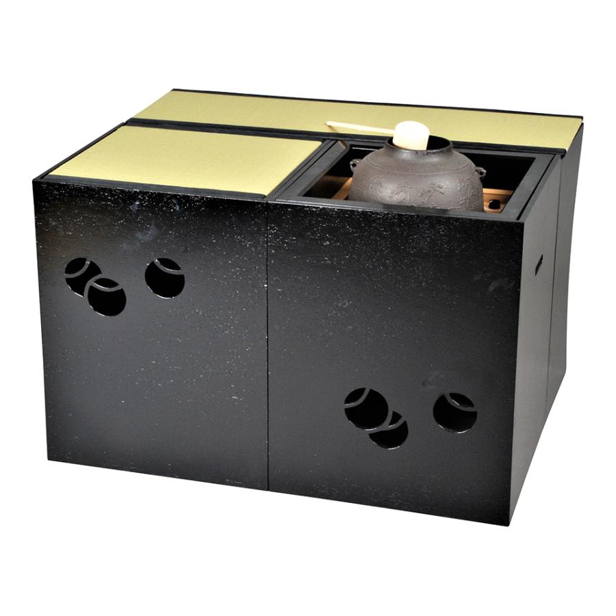 新 炉点前 壺々透 立礼卓 中村宗悦作 表千家 裏千家 茶道 茶道具