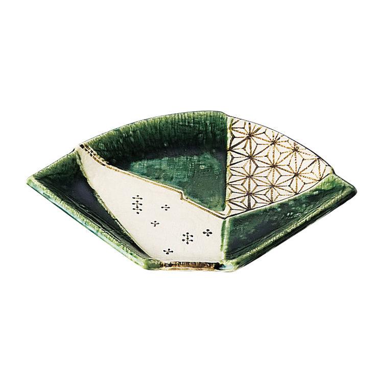 結皿 織部 大 加藤五陶作 茶道具 茶道 : 和空間ヤフーショップ - 通販