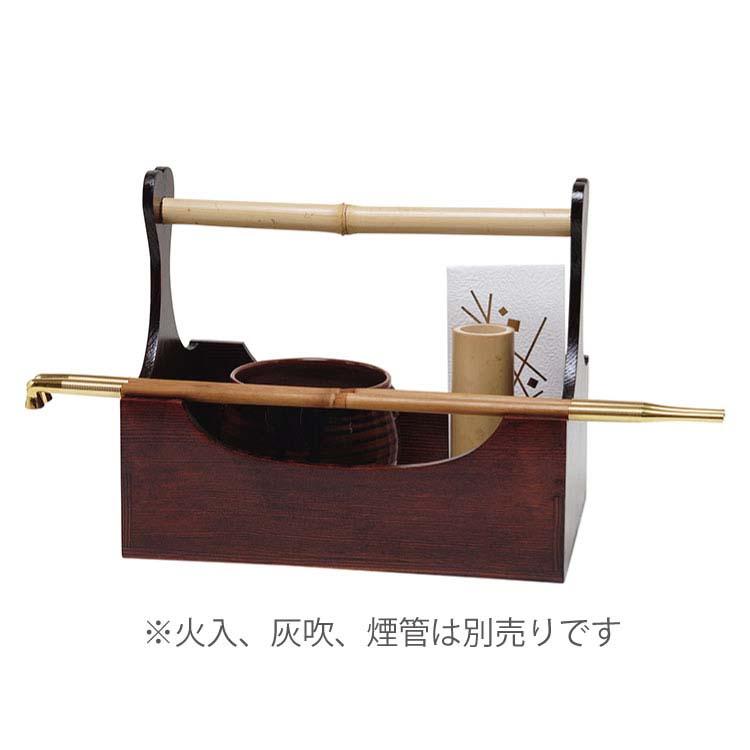 松摺漆手付莨盆 惺斎好写 中村宗悦作 煙草盆 茶道 茶道具 : 和空間