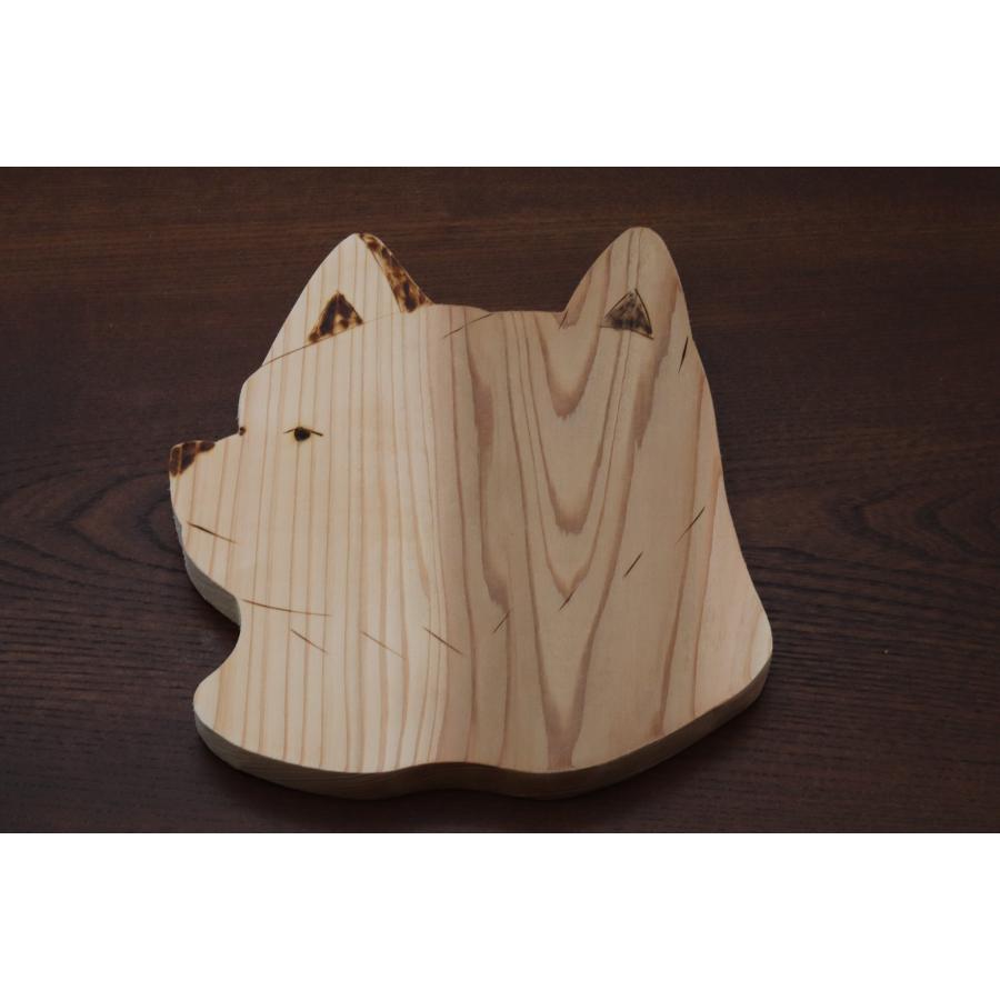 秋田杉で作った趣味の鍋敷き　秋田犬模様　木製　ハンドメイド　手作り　こだわりの逸品 | 