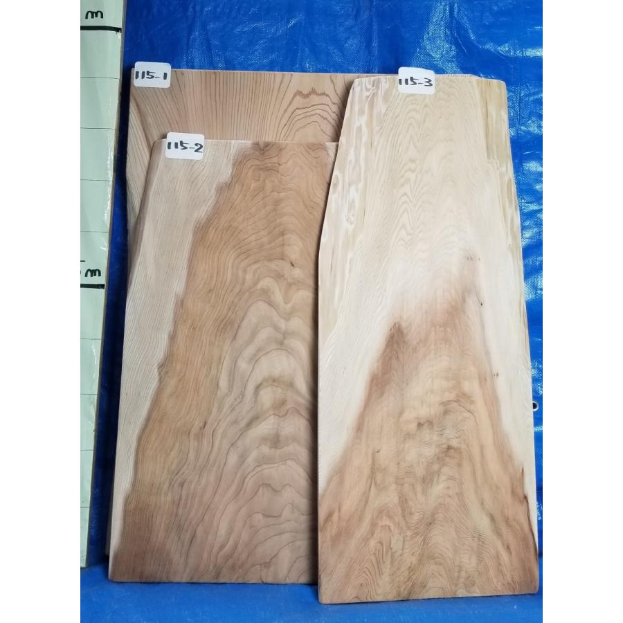 天然杉 無垢材 3枚 厚2.3〜4.8cm×巾15.0〜76.5cm×長78.7〜92.3cm 