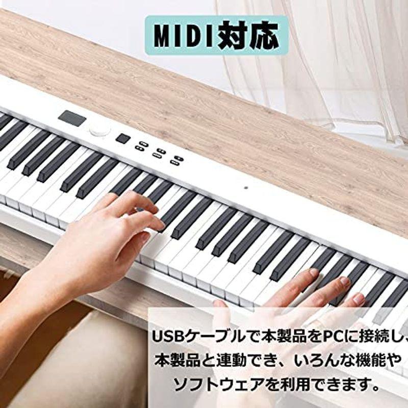 ニコマク NikoMaku 電子ピアノ 88鍵盤 折り畳み式 SWAN-X Ver.2.0 白 