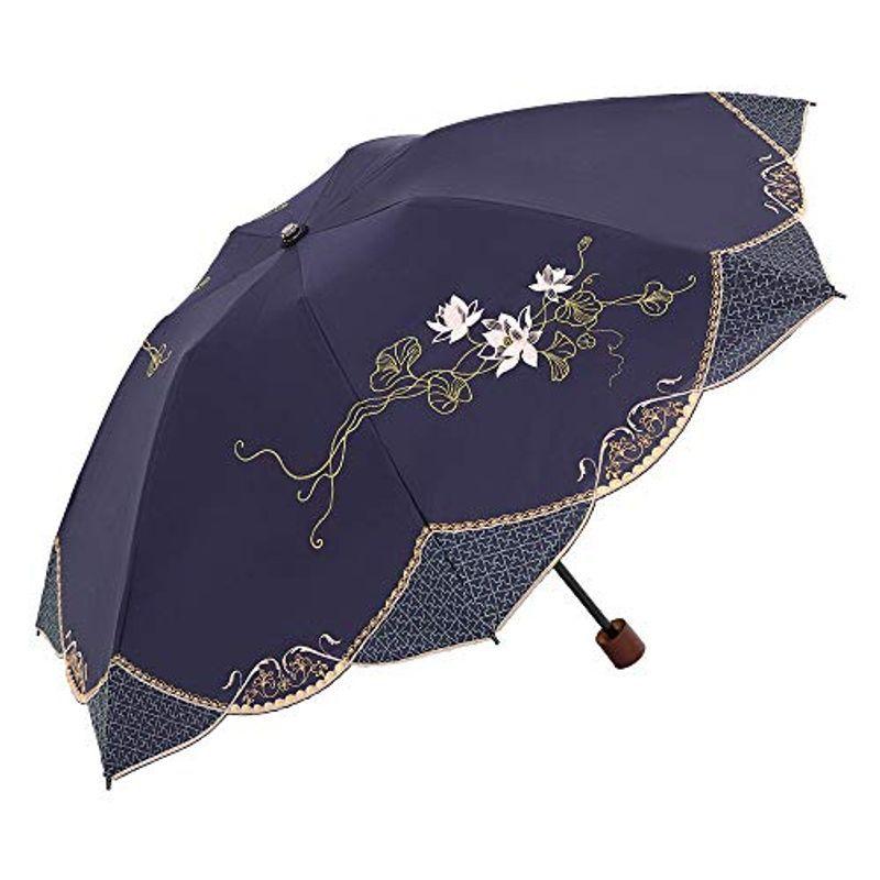 日傘 折りたたみ 遮光 遮熱 UVカット 3段折りたたみ日傘 晴雨兼用傘 2