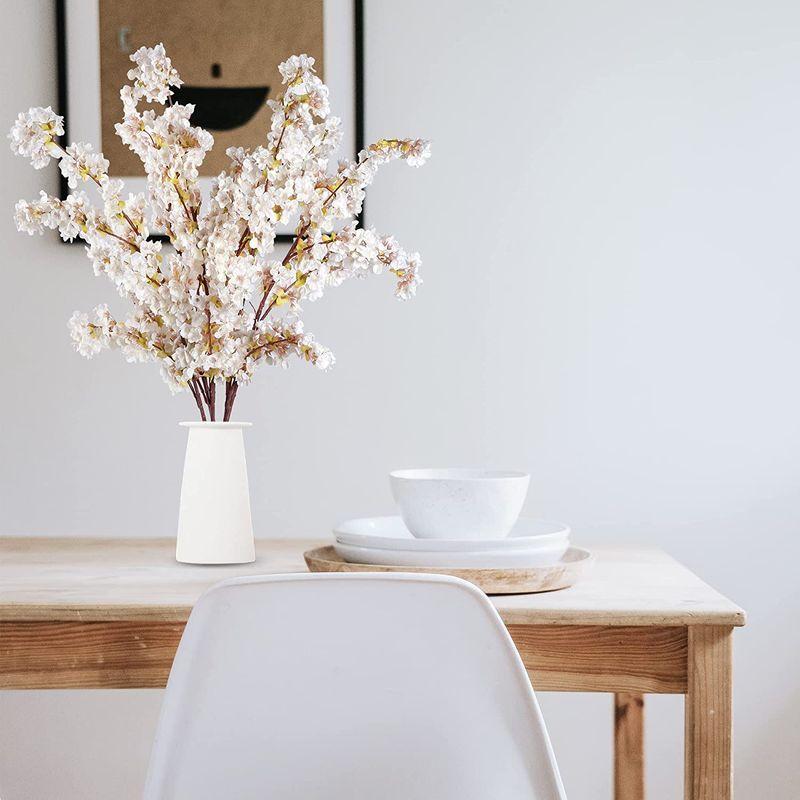 Sggvecsy 造花 桜の枝 39インチ シルクの長い茎 桃の枝 ホームウェディングテーブル花瓶の装飾用 3点 ホワイト ワクワク本舗 通販 Yahoo ショッピング