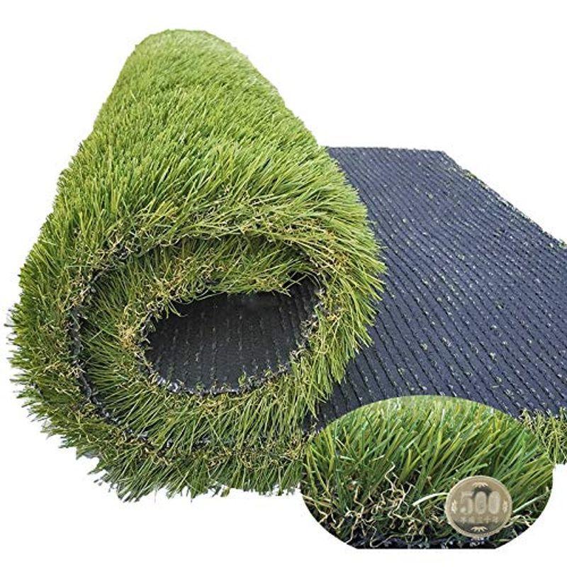 人工芝 芝生マット ベランダ ガーデン ペット用 芝丈45mm SGS認証 密度2倍 高耐久4層構造 リアル 天然芝質感の3種MIX葉 防草