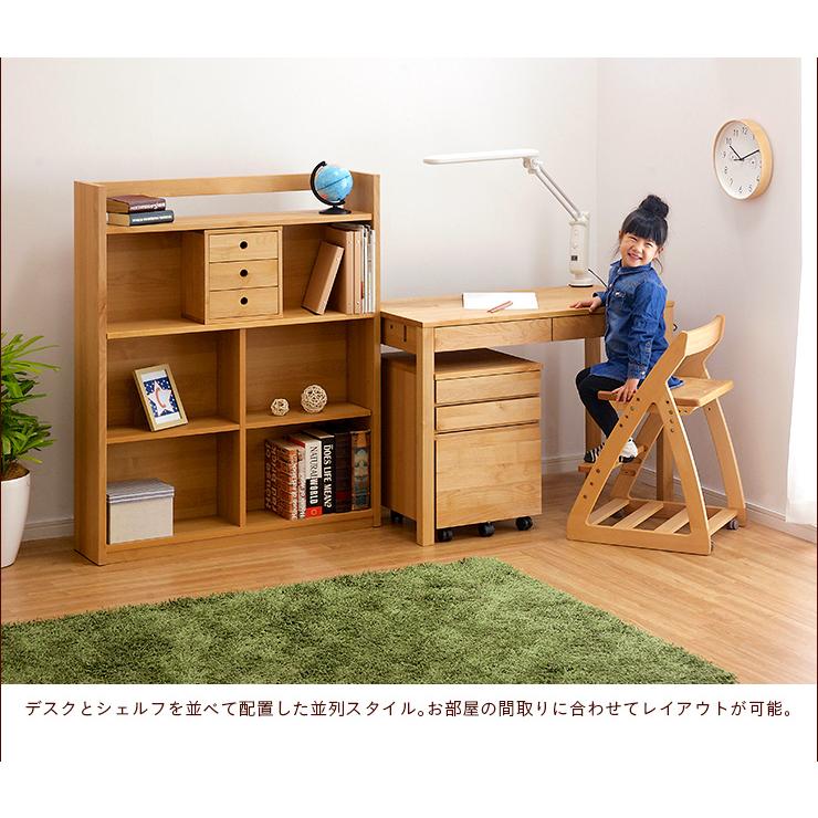 杉工場 国産 完成品 アルダー無垢材 システムデスク 3点セット 杉工場 国産 完成品 アルダー無垢材 システムデスク 3点セット