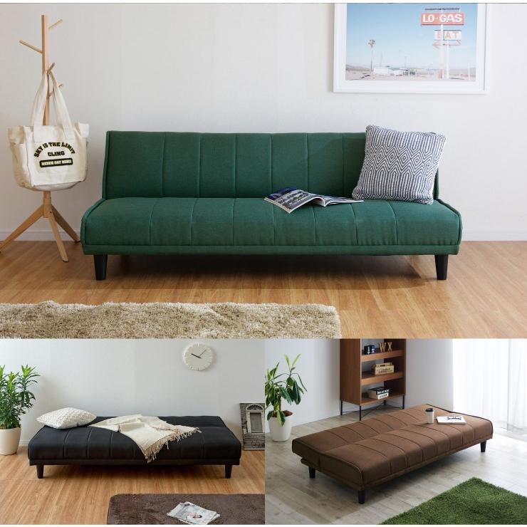 ソファーベッド ソファベッド ソファ ソファー ベッド シングルベッド 3段階リクライニング 3人掛けソファー 三人掛けソファー Vieste3 ビエステ3 4色対応 家具通販のわくわくランド 通販 Yahoo ショッピング