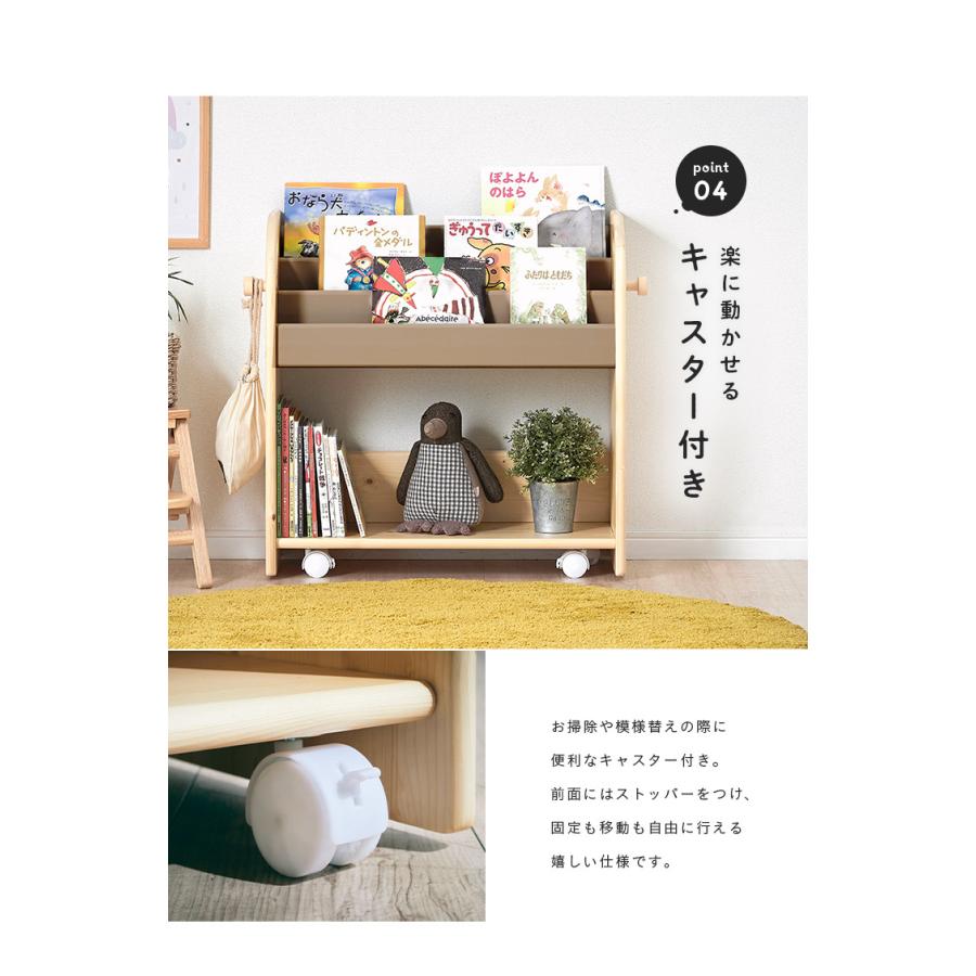 smart-i 完成品 絵本ラック 絵本棚 キャスター付き 本棚 ブック