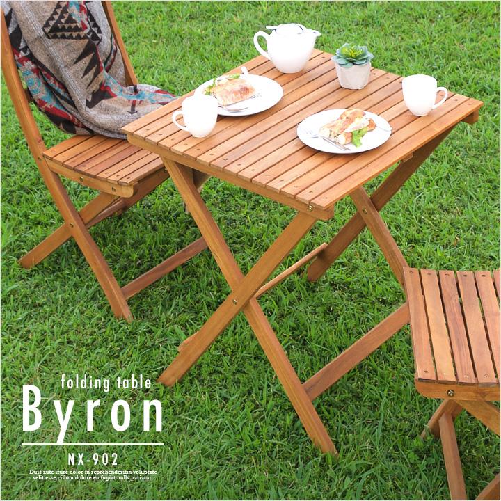 ガーデンテーブル テラステーブル レジャーテーブル 木製 折りたたみ