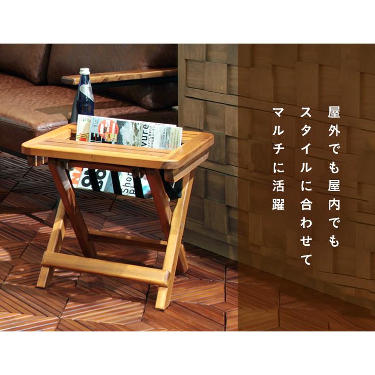 折りたたみ式 マガジンラック ミニデスク 木製 コーヒーテーブル ナイトテーブル ソファテーブル ベッドサイド サイドテーブル BARREL(バレル) VET-102 幅45cm｜wakuwaku-land｜05