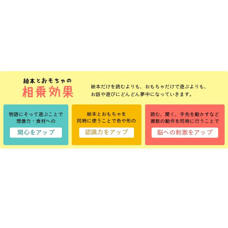 ごっこ遊び 布製おもちゃ 絵本 本 えほん 絵本付き たべものセット 食育 フードセット お店 えほんトイっしょ しょくぱんくんとサンドイッチ｜wakuwaku-land｜07