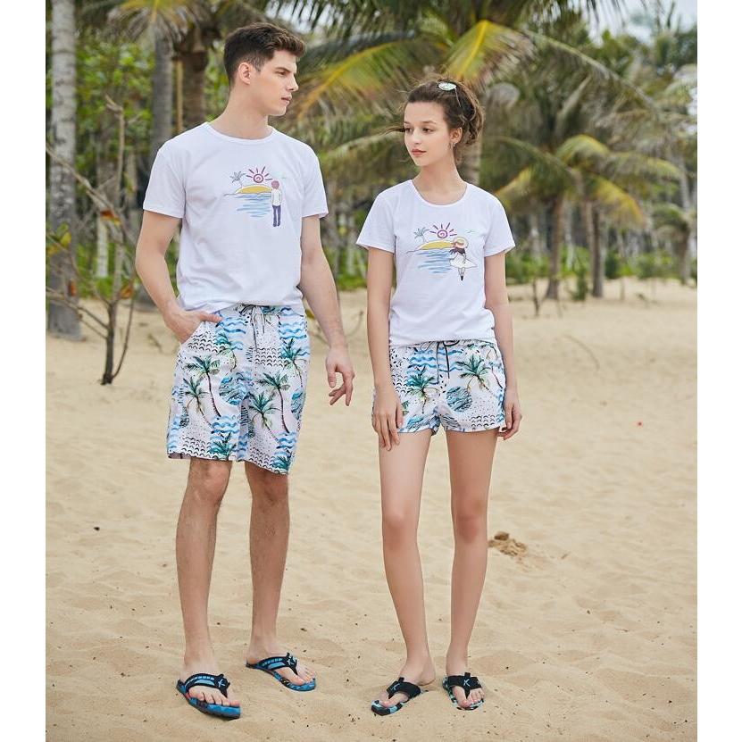 サーフパンツ カップル メンズ レディース海水パンツ サーフショーツ 水着 ショートパンツ ハーフパンツ 贈物