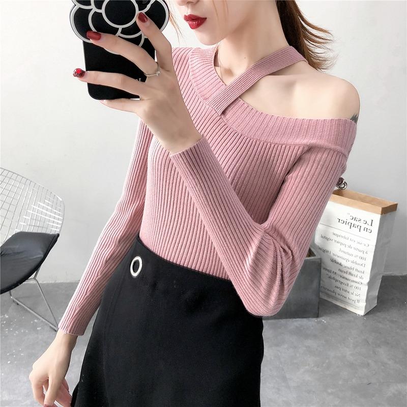 全5色 ニット 長袖 スリム カットソー スリム カットソー オフショルダー キャミ Nsapipftpn2642 Boutipue Esme 通販 Yahoo ショッピング