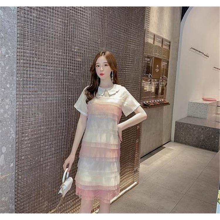ワンピース 韓国 ファッション レディース 代 30代 40代 50代 Sweet系 レインボー スリム ケーキスカート Nsapopboc1437 Boutipue Esme 通販 Yahoo ショッピング