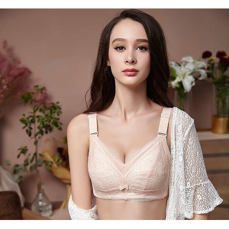 大きいサイズブラジャー75b 105e 谷間を作るノンワイヤファッション 人気下着 紫 杏2色展開 Nsaptsluw0031 Boutipue Esme 通販 Yahoo ショッピング