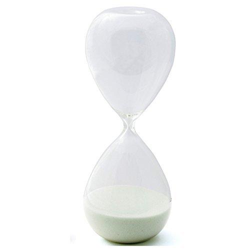 砂時計60分 サンドグラス-60（ホワイト）砂時計 60分 1時間 白 おしゃれ ガラス クリスタル