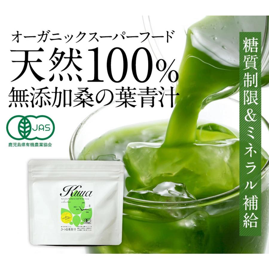 大容量 国産 さつま 桑 青汁 スタンドパック (100g×３)｜wakuwakuen｜02