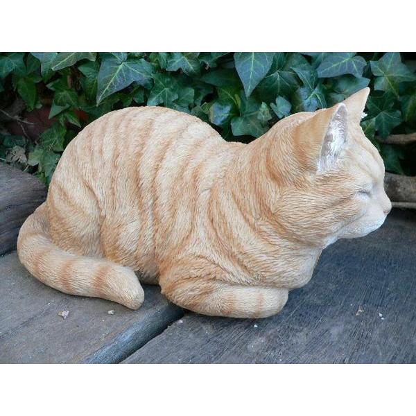 猫の置物 香箱座り(こうばこずわり)猫(茶トラ 12688Nキャット