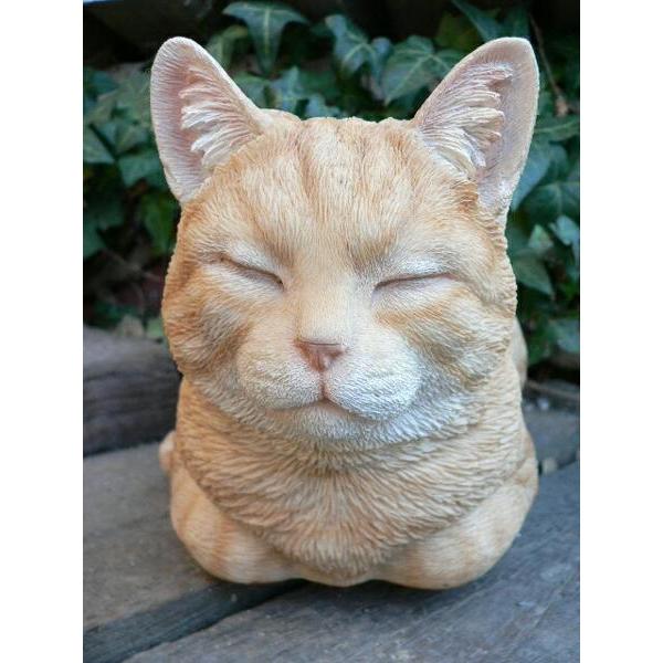 猫の置物 香箱座り(こうばこずわり)猫(茶トラ 12688Nキャット