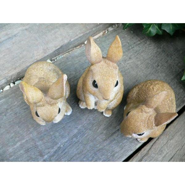 うさぎの置物 ミニフレンドラビット3匹セット N12150