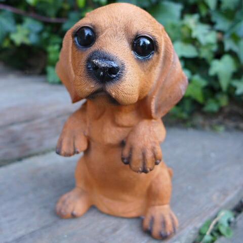 犬の置物 ダックス いぬ イヌ 動物 9691H オーナメント ガーデン