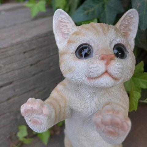 猫の置物 子猫立ポーズ 茶トラ Y８１ｑｙ キャット ガーデンオブジェ ｃａｔ 動物 オーナメント ネコ 雑貨 ガーデン オブジェ ガーデニング イン 超特価sale開催