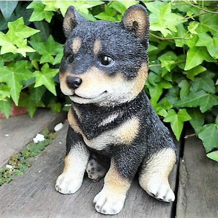 犬の置物 黒柴犬 子犬 １３１８４ いぬ イヌ 動物 オーナメント ガーデン インテリア 雑貨 置物 庭 ガーデンマスコット 雑貨小物 ディスプレィ わくわくガーデン 通販 Yahoo ショッピング