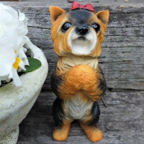 犬の置物 ヨークシャーテリアのお願い ７３６８ＨＴ 公式ストア 売り切れ必至 いぬ イヌ 動物 オーナメント ガーデン 庭 置物 雑貨小物 雑貨 インテリア ガーデンマスコット