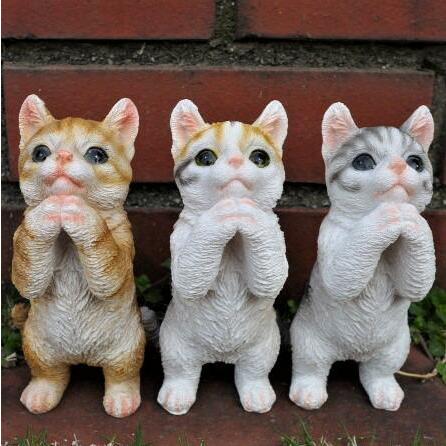 【ねこ】オブジェ2点まとめ買い 楽天市場】猫の置物 じゃれ合う猫2匹セット サバ白