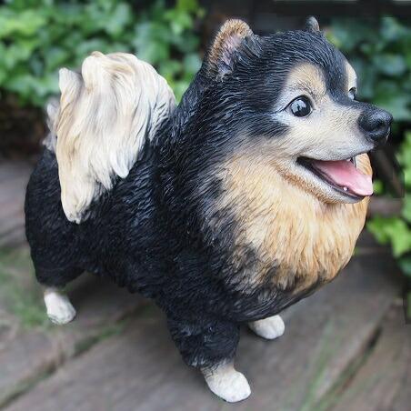 犬の置物 ポメラニアン 黒 N15321 いぬ イヌ 動物 オーナメント